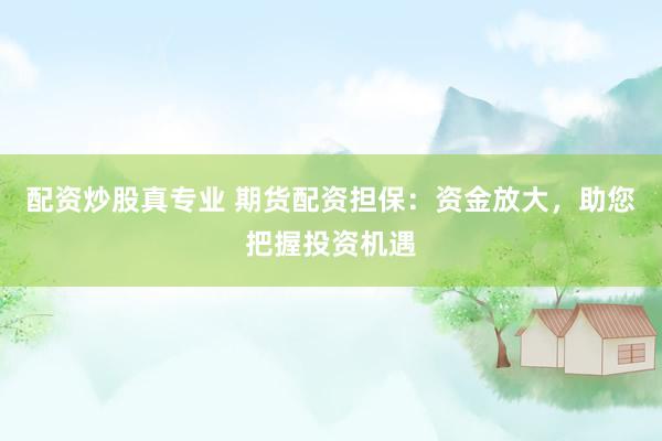 配资炒股真专业 期货配资担保：资金放大，助您把握投资机遇