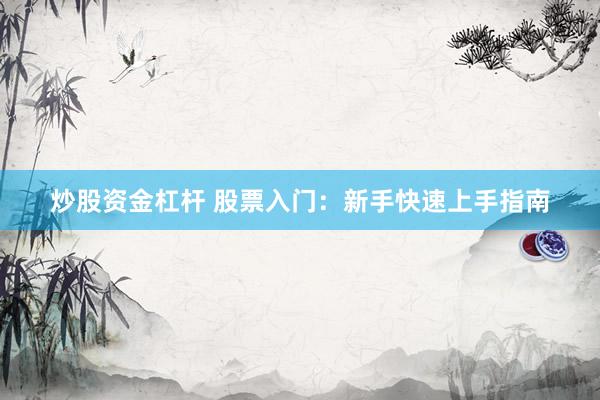 炒股资金杠杆 股票入门：新手快速上手指南