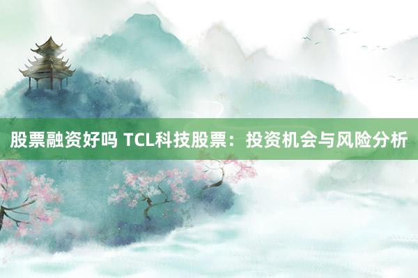 股票融资好吗 TCL科技股票：投资机会与风险分析