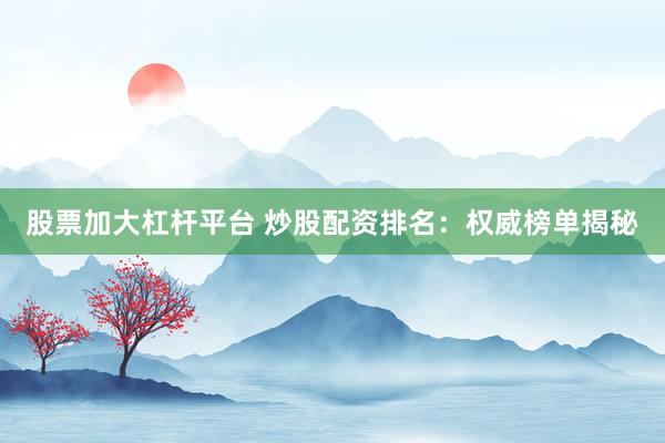 股票加大杠杆平台 炒股配资排名：权威榜单揭秘