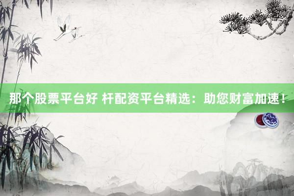 那个股票平台好 杆配资平台精选：助您财富加速！