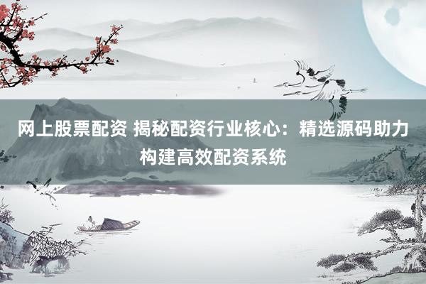 网上股票配资 揭秘配资行业核心：精选源码助力构建高效配资系统