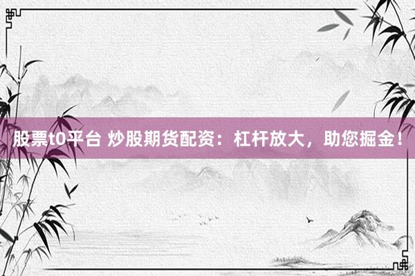 股票t0平台 炒股期货配资：杠杆放大，助您掘金！